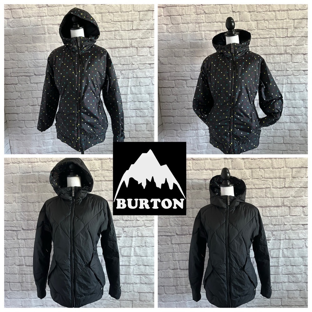Burton reversible puff jacket white duck down